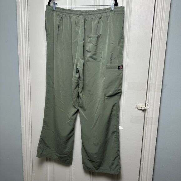 Dickies Cargo Pants Womens XL Petite Olive Green Drawstring High Rise Wide Leg - Picture 5 of 9